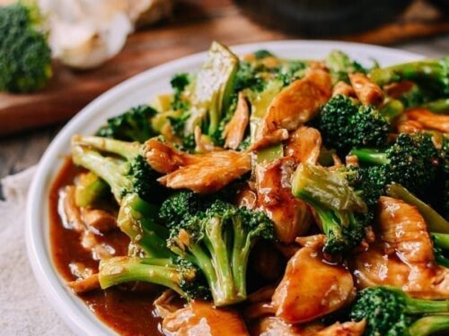 A beautifully plated selection of Chinese dishes